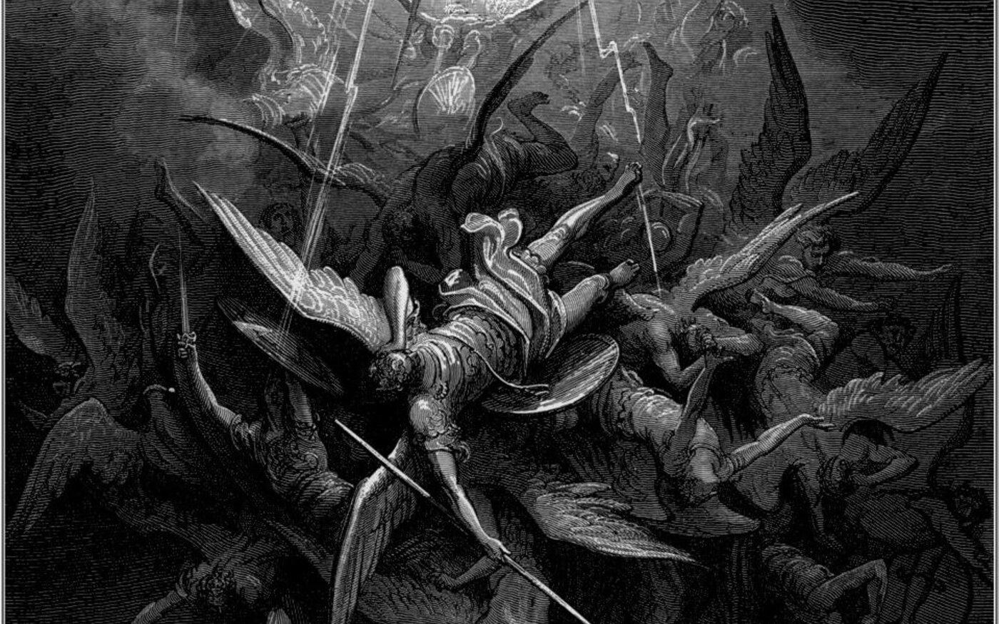 Gustave Doré engraving of Satan and the fallen angels from Paradise Lost